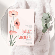 ボエレガントタニカルポピーQRコード招待状