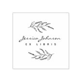 ボエレガントタニカルラバンダーエックスリブリカスタムスブック ラバースタンプ (インプリント)