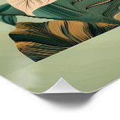 ボエレガントタニカルリーフアートプリント ポスター (コーナー)