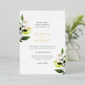 ボエレガントタニカルレ結婚モンス 箔招待状 (立ち正面)