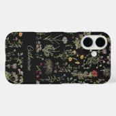 ボエレガントタニカルヴィンテージワイルドフラワーズネームブラック Case-Mate iPhoneケース (裏面 (横))