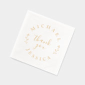 ボエレガントタニカル名前をカスタムするサンキュー結婚ズ 箔ナプキン (左)