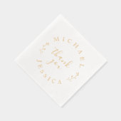 ボエレガントタニカル名前をカスタムするサンキュー結婚ズ 箔ナプキン (右)
