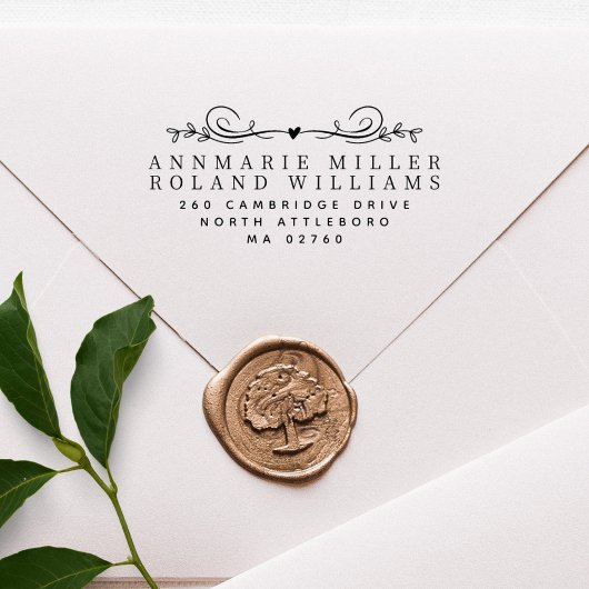 ボエレガントタニカル姓差出人住所 ラバースタンプ