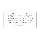 ボエレガントタニカル姓差出人住所 ラバースタンプ (インプリント)