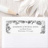 ボエレガントタニカル白黒住所 シール (インサイチュ)