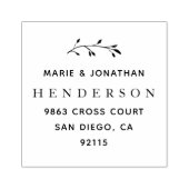 ボエレガントタニカル結婚したカップル差出人住所 ラバースタンプ (インプリント)