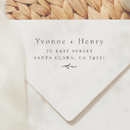 ボエレガントタニカル結婚カップル差出人住所 ラバースタンプ