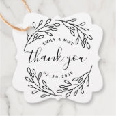 ボエレガントタニカル結婚式の引き出物サンキューラベル フェイバータグ (正面)