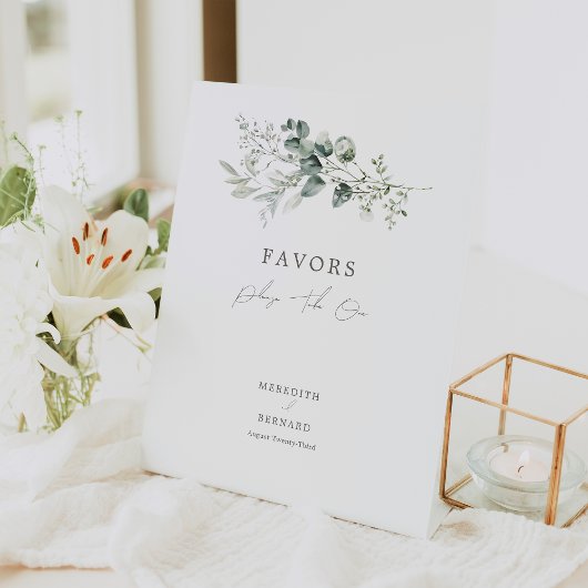 ボエレガントタニカル結婚式の引き出物 台座サイン