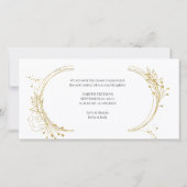 ボエレガントタニカル金ゴールド2フォト誕生 案内状 (裏面)