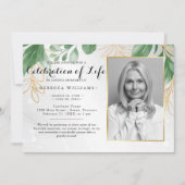 ボエレガントタニッ葉クスの写真のお祝い 招待状 (正面)