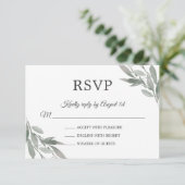 ボエレガントタニ葉ックフォイル結婚ズ 出欠カード (スタンド正面)