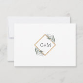 ボエレガントタニ葉ックフォイル結婚ズ 出欠カード (裏面)