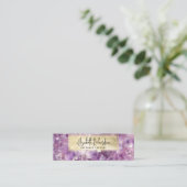 ボエレガントホアメジスト結晶ジュエリー表示装置 スキニー名刺 (スタンド正面)