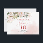 ボエレガントホバラ金ゴールドフローラ16th誕生日パーティー サンキューカード<br><div class="desc">16誕生祝いにtouchだ！バラエレガント金ゴールドフローラセージ16th誕生日パーティーサンキューカードはあなたの特別な日に楽しい魅力を追加する。その複雑なデザインはあなたのお祝いの本質を完璧に捉え、それはあなたのゲストのための素晴らしい記念の品である。これらのサンキューカードを送り出すことは確実に可能な限り最も感謝の意エレガント味を示すだろう。あなたの誕生日パーティーの優雅さを反映するこの思慮深いジェスチャーに間違いなく感謝する。一致するアイテムまたはカスタマイズについて連絡することを躊躇しない。</div>