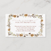 ボエレガントホフローラブライダルシャワーレシピ要求 エンクロージャーカード (正面)