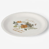 ボエレガントホフローラブライダルシャワー ペーパープレート (アングル)