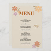 ボエレガントホフローラ結婚のメニュー招待状 招待状 (正面/裏面)