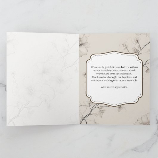 ボエレガントホフローラ結婚サンキューカード カード (内部)