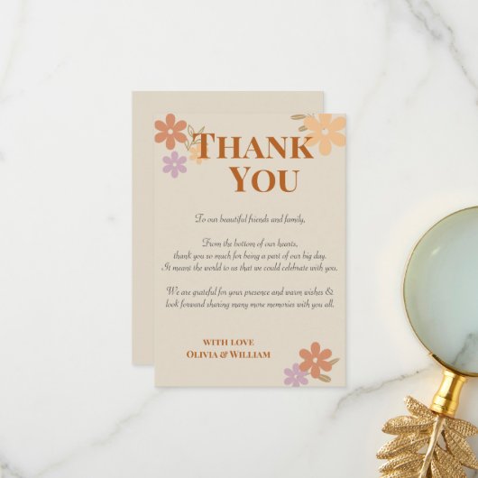 ボエレガントホフローラ結婚サンキューカード サンキューカード (正面/裏面インサイチュ)