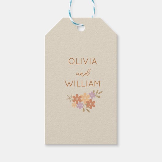 ボエレガントホフローラ結婚ラベル ギフトタグ (正面)