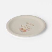 ボエレガントホフローラ結婚紙プレート ペーパープレート (アングル)