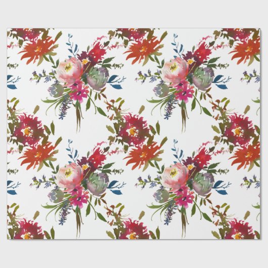 ボエレガントホフローラ赤結婚植物園 ラッピングペーパー (フラット)