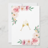 ボエレガントホフローラ金ゴールドブライダルシャワー 招待状 (裏面)