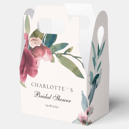 ボエレガントホブライダルシャワーお願い箱 フェイバーボックス (オープン)