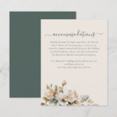 ボエレガントホヴィンテージフローラ山花結婚の エンクロージャーカード (正面/裏面)