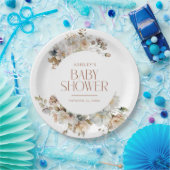 ボエレガントホヴィンテージフローラ植物赤ちゃんシャワー ペーパープレート (パーティー)