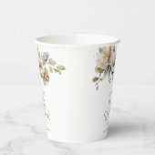 ボエレガントホヴィンテージフローラ植物赤ちゃんシャワー 紙コップ (左)