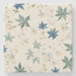 ボエレガントホヴィンテージメープル離れフローラルパターン ストーンコースター