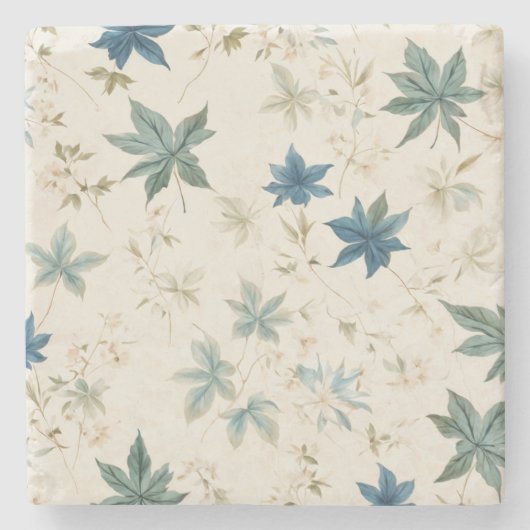 ボエレガントホヴィンテージメープル離れフローラルパターン ストーンコースター (正面)