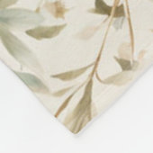 ボエレガントホヴィンテージメープル離れフローラルパターン フリースブランケット (角)