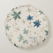 ボエレガントホヴィンテージメープル離れフローラルパターン ラウンドクッション (裏面)