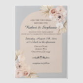 ボエレガントホ春牡丹クリスチャン結婚ズ ベラム紙招待状 (正面)