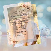 ボエレガントホ春牡丹クリスチャン結婚ズ ベラム紙招待状