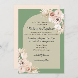 ボエレガントホ春牡丹クリスチャン結婚ズ 招待状