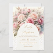 ボエレガントホ春赤面結婚フローラ 招待状 (正面)