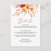 ボエレガントホ秋フローラ水の色結婚の エンクロージャーカード (正面)