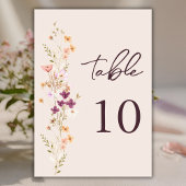 ボエレガントホ秋ワイルドフラワーテーブル番号 テーブルナンバー