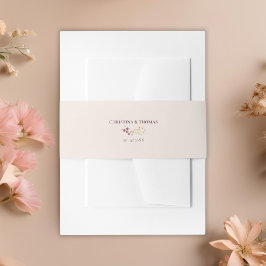 ボエレガントホ秋ワイルドフラワー結婚ズ 招待状ベリーバンド