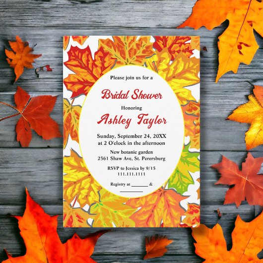 ボエレガントホ紅葉カントリーブライダルシャワー 招待状