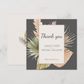 ボエレガントホ素朴フローラ結婚サンキューカード サンキューカード (正面/裏面)