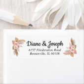 ボエレガントホ結婚フローラ素朴差出人住所 ラベル (インサイチュ)