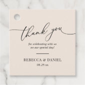 ボエレガントホ自然赤面結婚の感謝 フェイバータグ (正面)