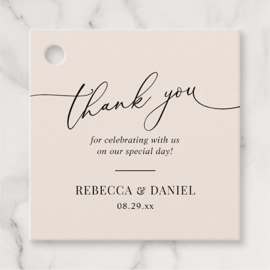 ボエレガントホ自然赤面結婚の感謝 フェイバータグ (正面)