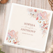 ボエレガントホ赤面水彩フローラ結婚ズ スタンダードカクテルナプキン